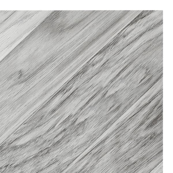 Självhäftande golvplankor 55 st PVC 5,11 m² grå ränder