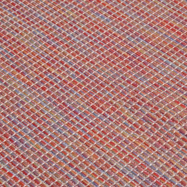 fladvævet udendørstæppe 120x170 cm rød