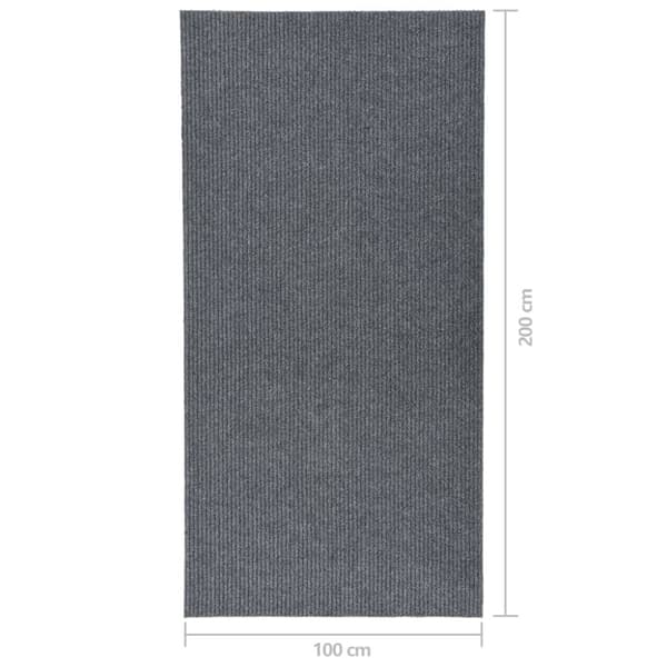 snavsbestandig tæppeløber 100x200 cm grå