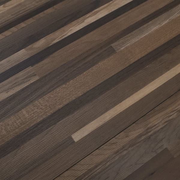 selvhæftende PVC-gulvplanker 5,21 m² 2 mm brunstribet