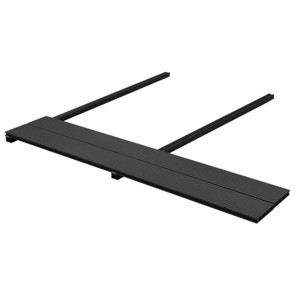 WPC-terassilaudat tarvikkeineen, 16 m²; 2,2 m, antrasiitti