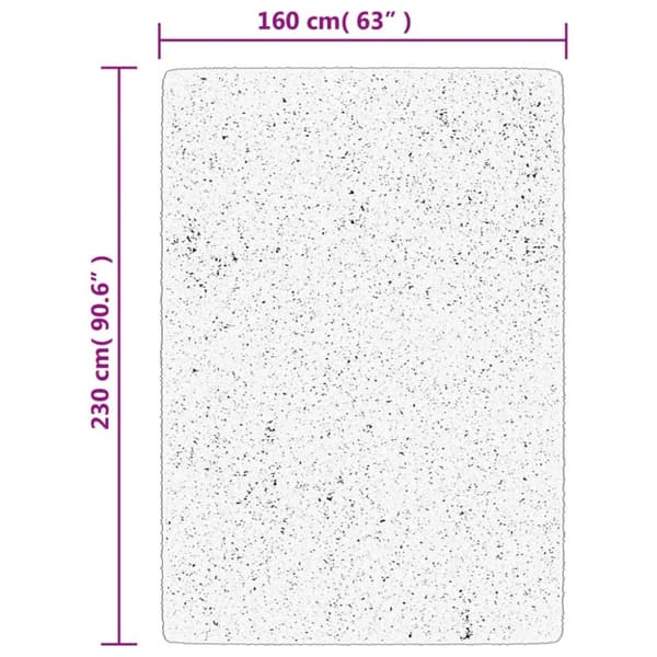 gulvtæppe ISTAN 160x230 cm lang luv skinnende look beige
