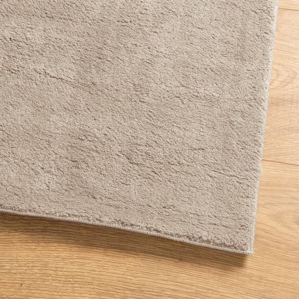Mjuk matta HUARTE med kort lugg tvättbar sandbeige 120x170 cm