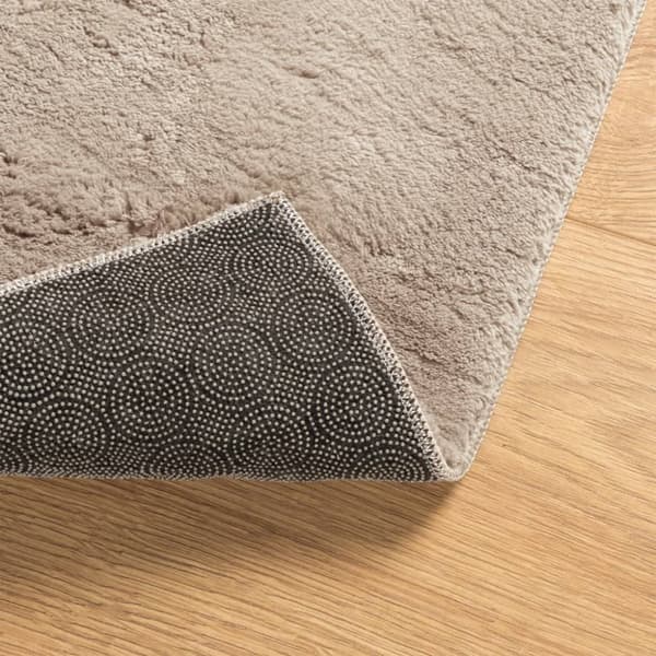 Mjuk matta HUARTE med kort lugg tvättbar sandbeige 120x170 cm