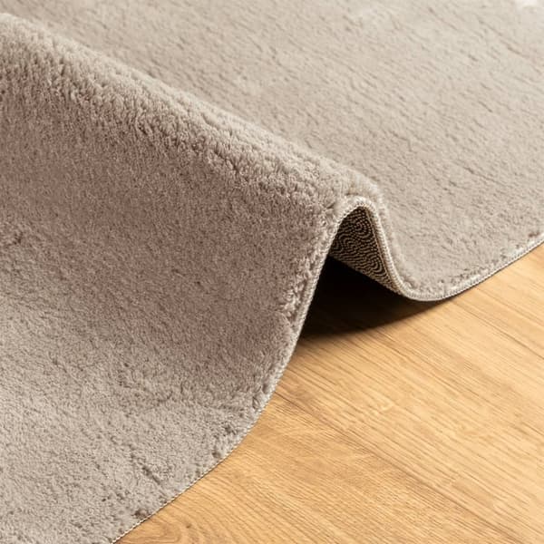 Mjuk matta HUARTE med kort lugg tvättbar sandbeige 120x170 cm