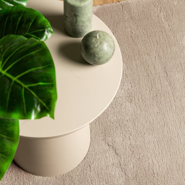 Mjuk matta HUARTE med kort lugg tvättbar sandbeige 120x170 cm