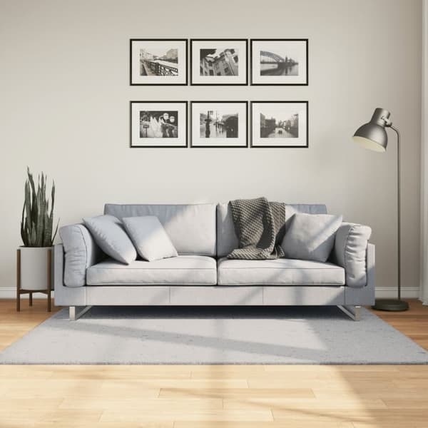 Mjuk matta HUARTE med kort lugg tvättbar grå 120x170 cm