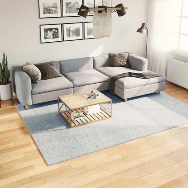 Mjuk matta HUARTE med kort lugg tvättbar blå 200x280 cm