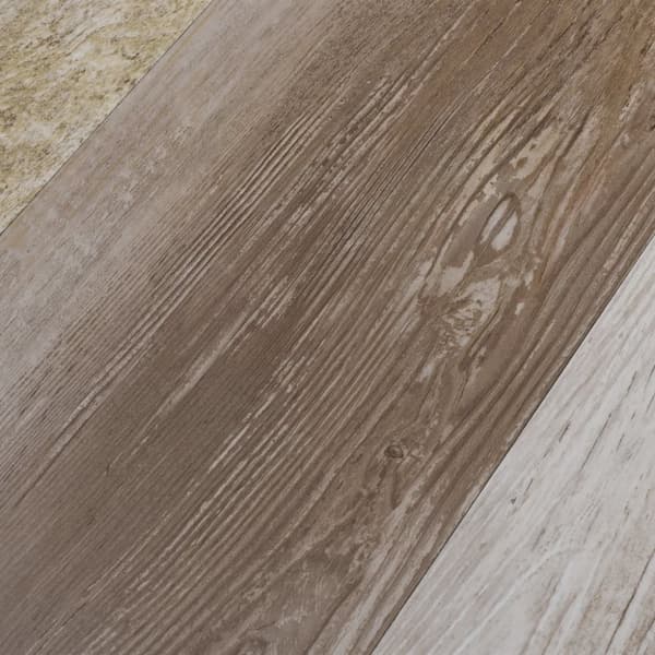 PVC-golvbrädor 5,02 m² självhäftande 2 mm kalkfärgat trä
