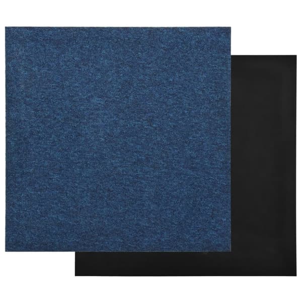 tæppefliser 20 stk. 5 m² 50x50 cm mørkeblå