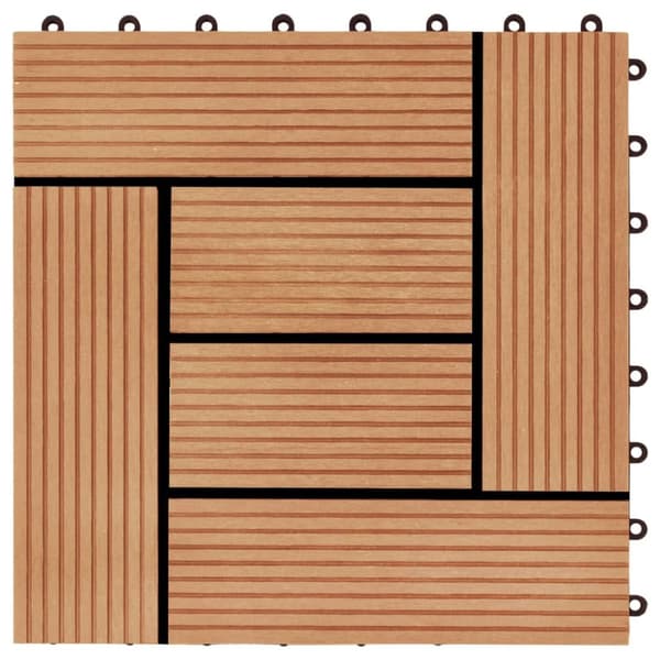 Trall 22 st 30x30 cm 2 kvm WPC teakfärg
