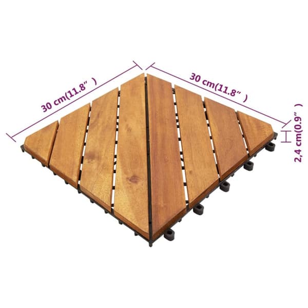 Trall 30 st brun 30x30 cm massivt akaciaträ