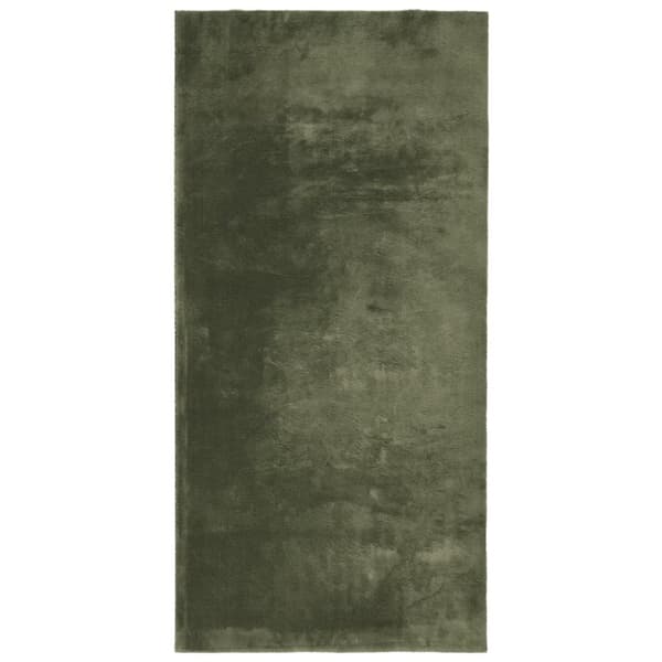 Mjuk matta HUARTE med kort lugg tvättbar skogsgrön 100x200 cm