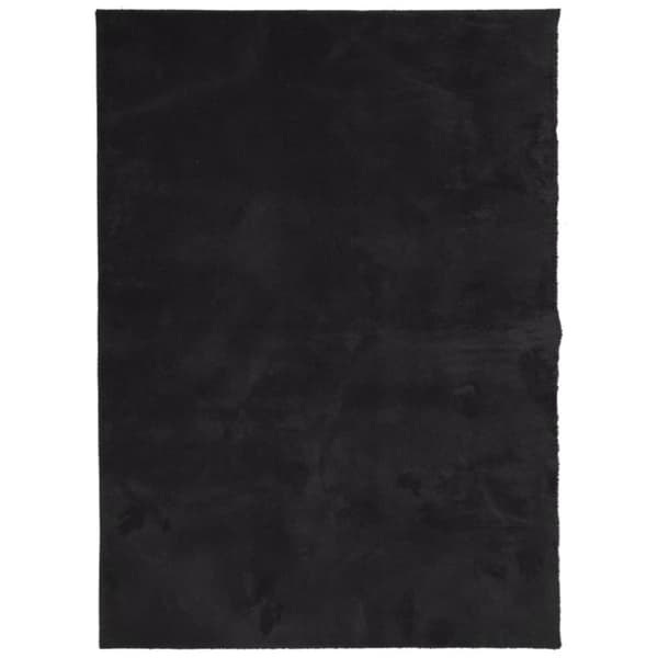 Mjuk matta HUARTE med kort lugg tvättbar svart 120x170 cm