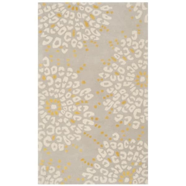 Clark Modern Living Room Matta - 122 X 183 Cm - Grey &amp; Ivory - Wolle - Inredning - Safavieh
