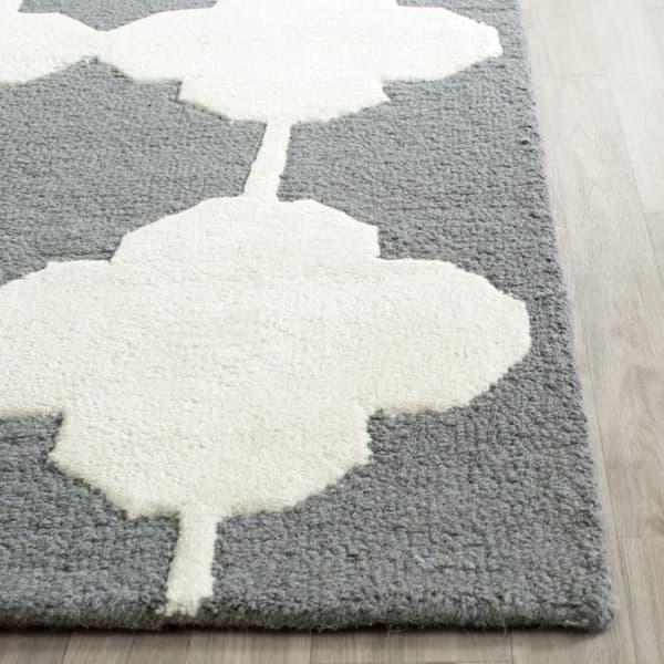Naomi Contemporary Living Room Matta - 122 X 183 Cm - Dark Grey &amp; Ivory - Wolle - Inomhus - Safavieh
