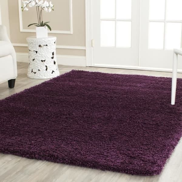 Crosby Shaggy Vardagsrumsmatta - 122 X 183 Cm - Lila - Polypropen - Inomhus - Safavieh