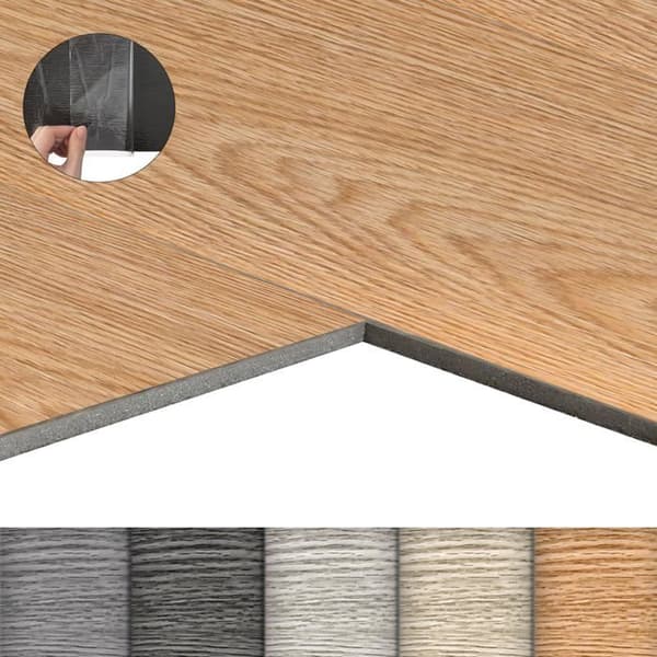 LZQ PVC-golv självhäftande vinylgolv med träeffekt, 72 delar 10,04m² självhäftande vinylplattor, Classic Oak