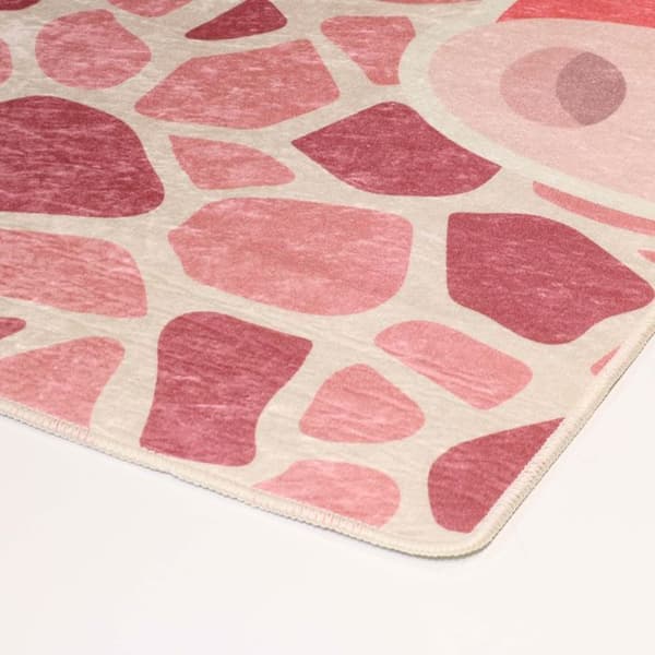 Rosa GIRAFE Barnmatta, Storlek: 80x150