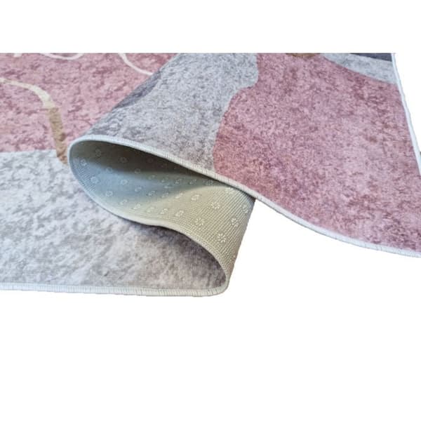 Tapis - ENKEL - 120x180 - Rosa - Tjocklek 6mm - Bakside latex - Polyester