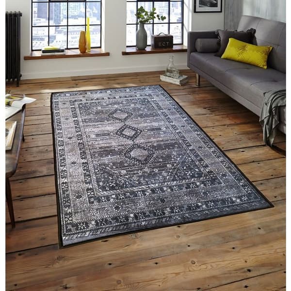 Matta - MANI TEXTILE - MAGHREB - Antracit - 160x230 - Modern - Rektangulär