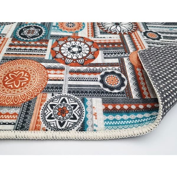 Matta - MANI TEXTILE - PORTO - 200x290 cm - Halkfri - Maskintvättbar - Polyester