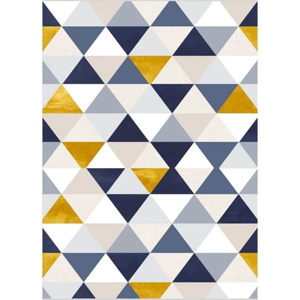 TRENDY Triangelmatta, halkfri och maskintvättbar, 200x290cm