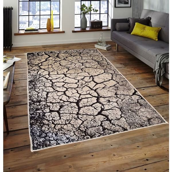 Matta - MANI TEXTILE - PEBBLE - 200x290 cm - Blå - Syntetisk - Modern