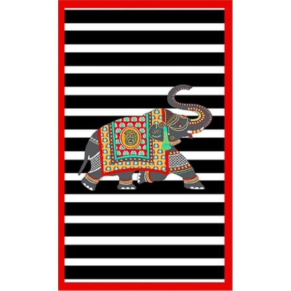 Matta - MANI TEXTILE - Ganesh Röd - 120x180 cm - Syntetisk - Modern
