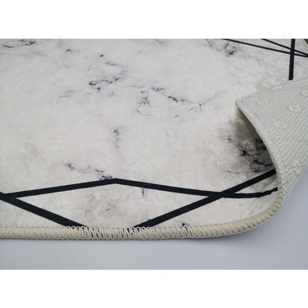 Matta - MANI TEXTILE - Svart - 160x230 cm - Syntetisk - Halkskyddande