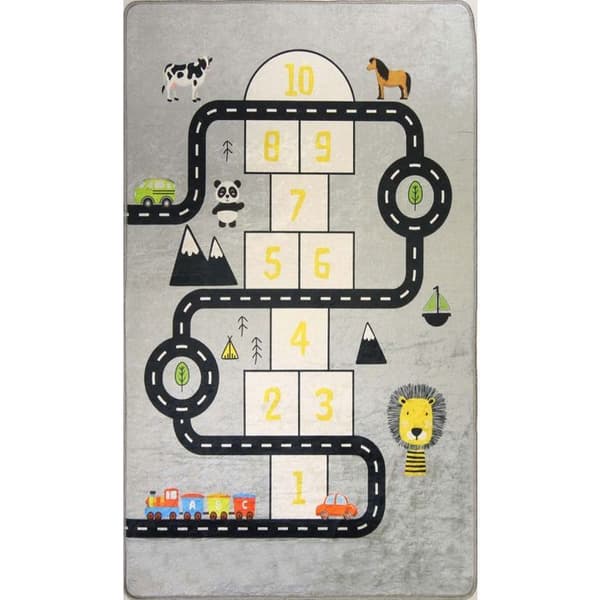 CIRCUIT Marelle Grå Matta, Storlek: 80x150