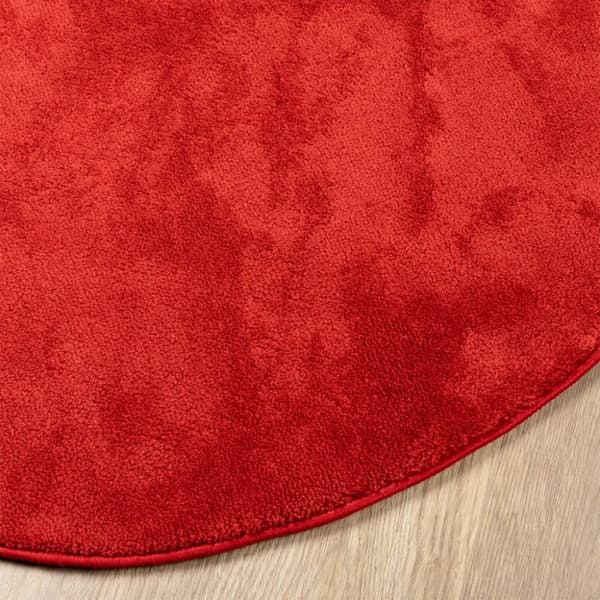 Matta OVIEDO kort lugg röd Ø 120 cm