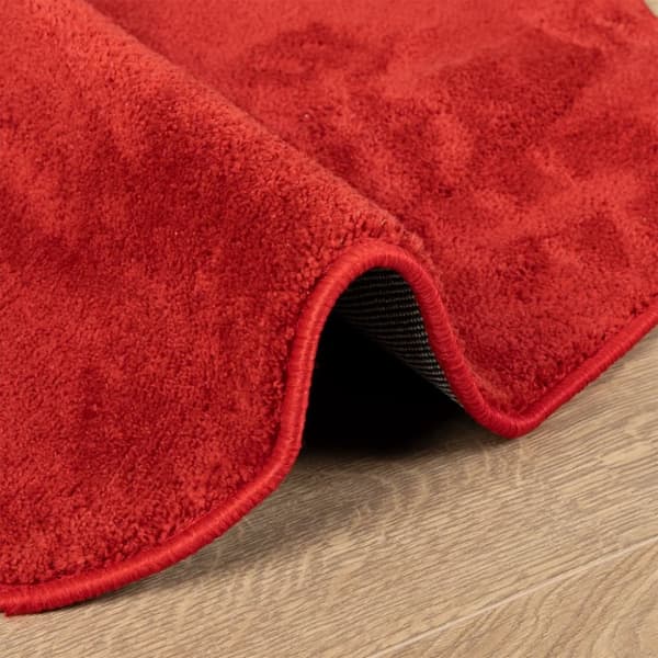Matta OVIEDO kort lugg röd Ø 120 cm