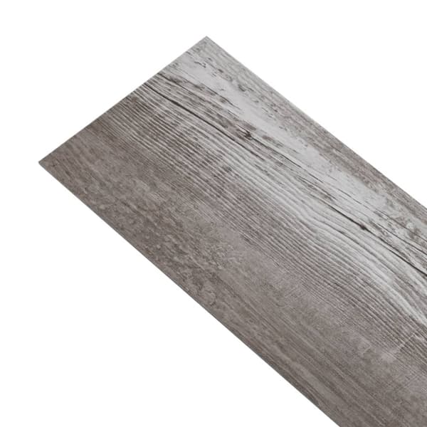 Itsekiinnittyvä PVC lattialankku 5,21 m² 2 mm matta puu ruskea