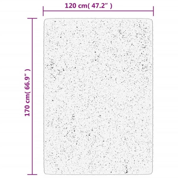 Pörrömatto PAMPLONA korkeanukka moderni beige/antras 120x170 cm