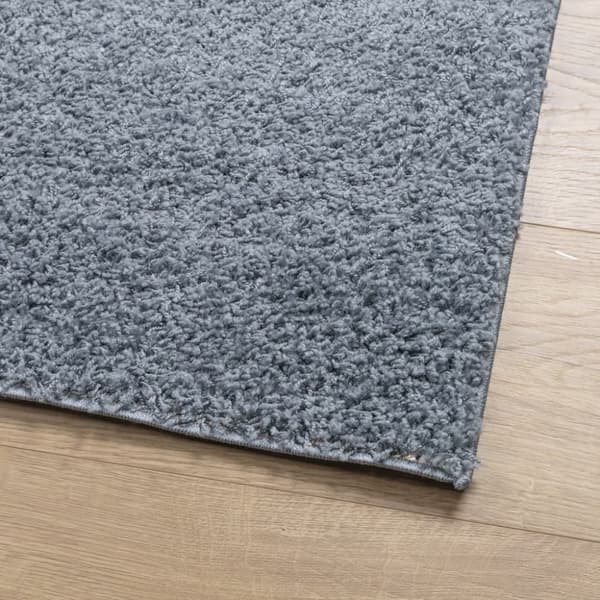 Ryamatta PAMPLONA lång lugg modern blå 120x120 cm