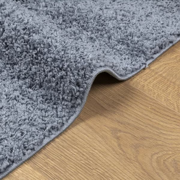 Ryamatta PAMPLONA lång lugg modern blå 120x120 cm