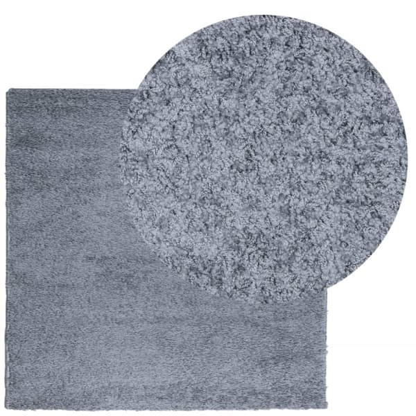 Ryamatta PAMPLONA lång lugg modern blå 200x200 cm