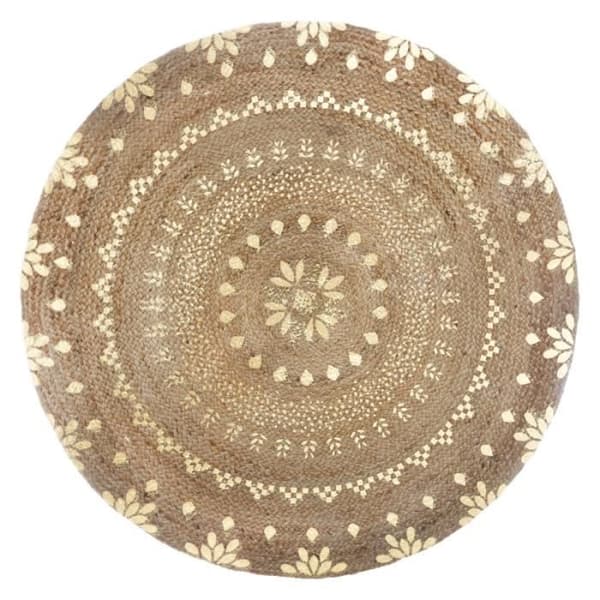 Rund vegetabilisk jutematta "Shine" diameter 115 cm Atmosphera