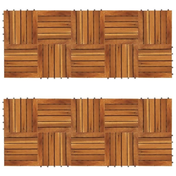 Balkongplattor med vertikal design 30 x 30 20 st -  Golvbeläggning