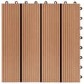 Pikkukuva 6 / 7: vidaXL Lattialaatat 11 kpl WPC 30x30 cm 1 m² tiikin värinen -  Lattiat & matot