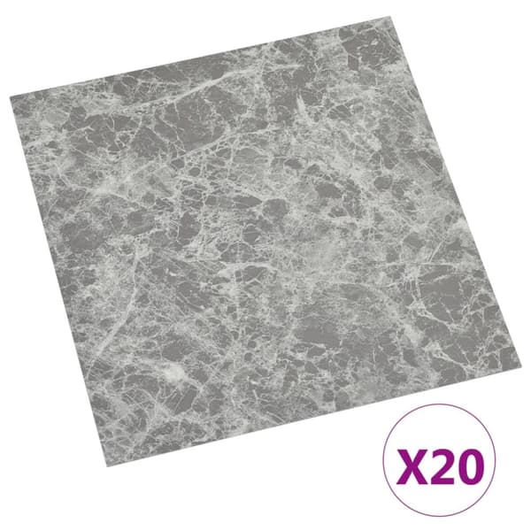 vidaXL Självhäftande golvplankor 20 st PVC 1,86 m² betonggrå -  Golvbeläggning