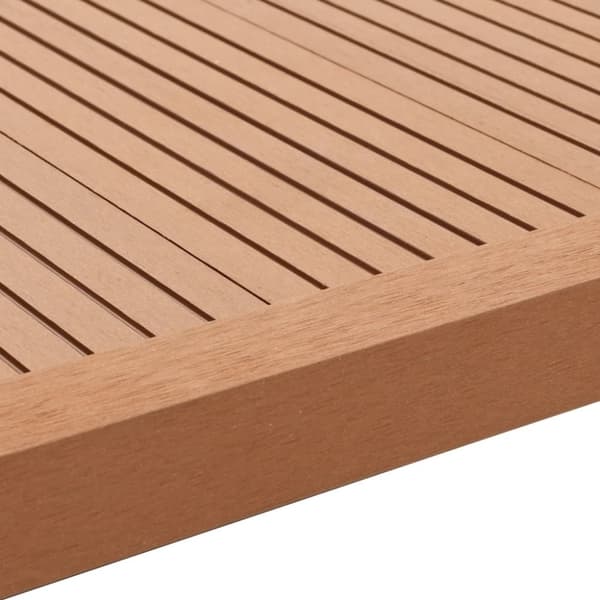 vidaXL Terassin reunuslauta WPC 170 cm vaaleanruskea -  Lattiat & matot