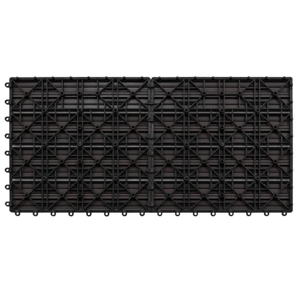 vidaXL Markplattor 6 st WPC 60x30 cm 1,08 m² mörkbrun -  Golvbeläggning