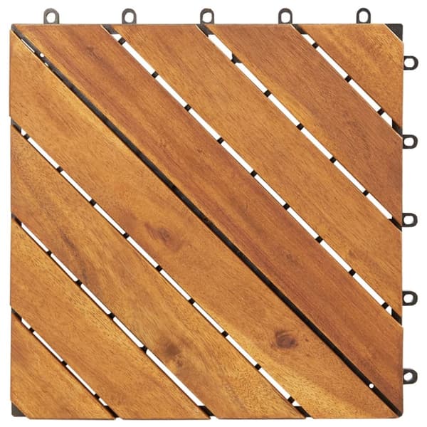 vidaXL terrassefliser 10 stk. 30x30 cm massivt akacietræ -  Gulve