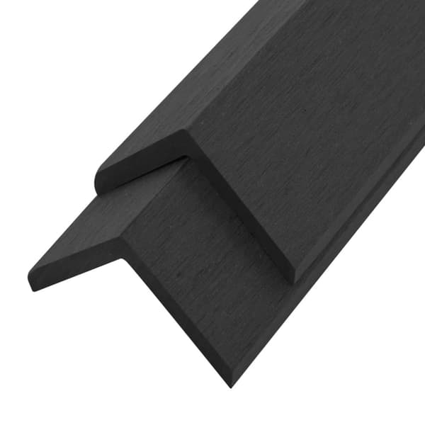 vidaXL Terassin reunuslauta WPC 170 cm musta - Lattiat & matot