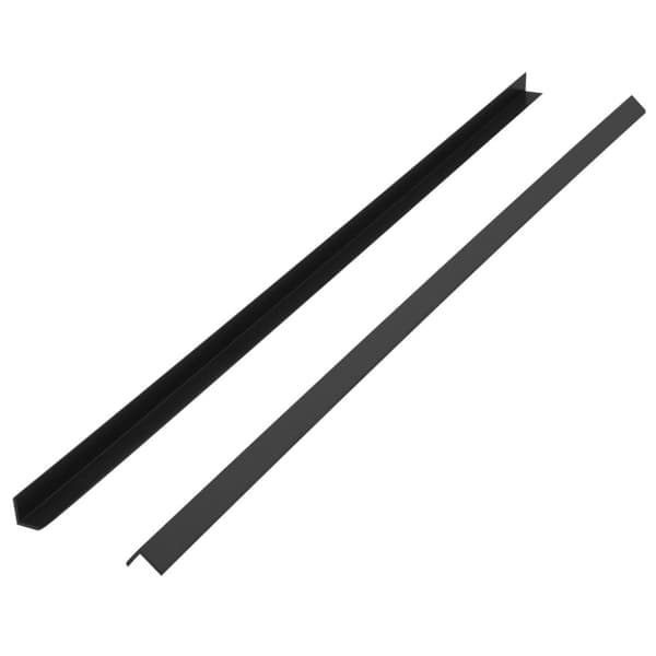 vidaXL Terassin reunuslauta WPC 170 cm musta - Lattiat & matot