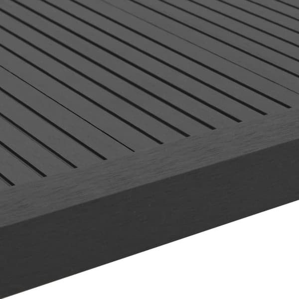 vidaXL Terassin reunuslauta WPC 170 cm musta - Lattiat & matot