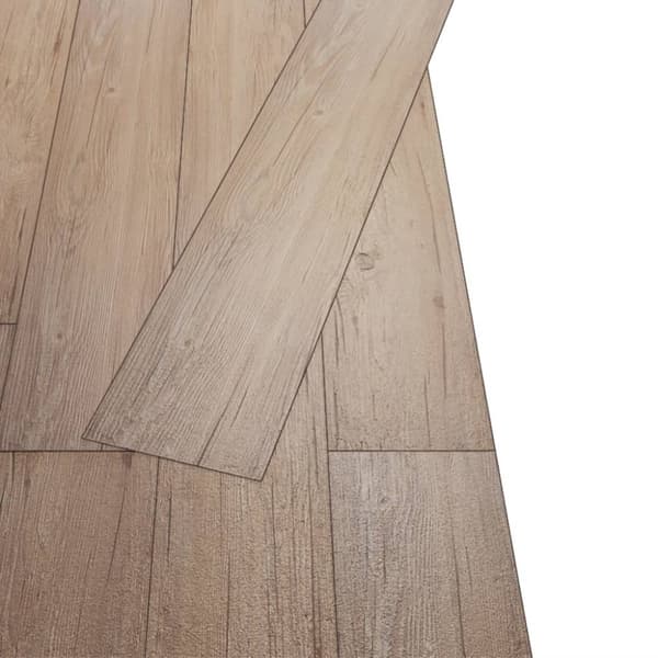 vidaXL selvhæftende PVC-gulvplanker 5,02 m² 2 mm egetræ brun -  Gulve