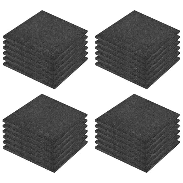 vidaXL Kaatumissuojalevyt 24 kpl kumi 50x50x3 cm musta - Lattiat & matot